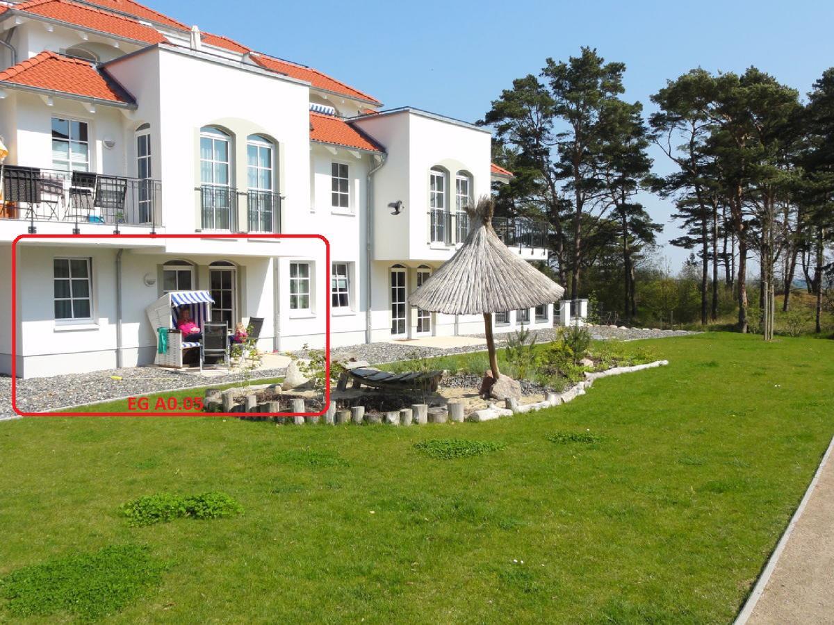 3 Zimmer Ferienwohnung Haus Meeresblick Mit Meerblick A005 Mit Suedterrasse Und Strandkorb Baabe Exterior photo